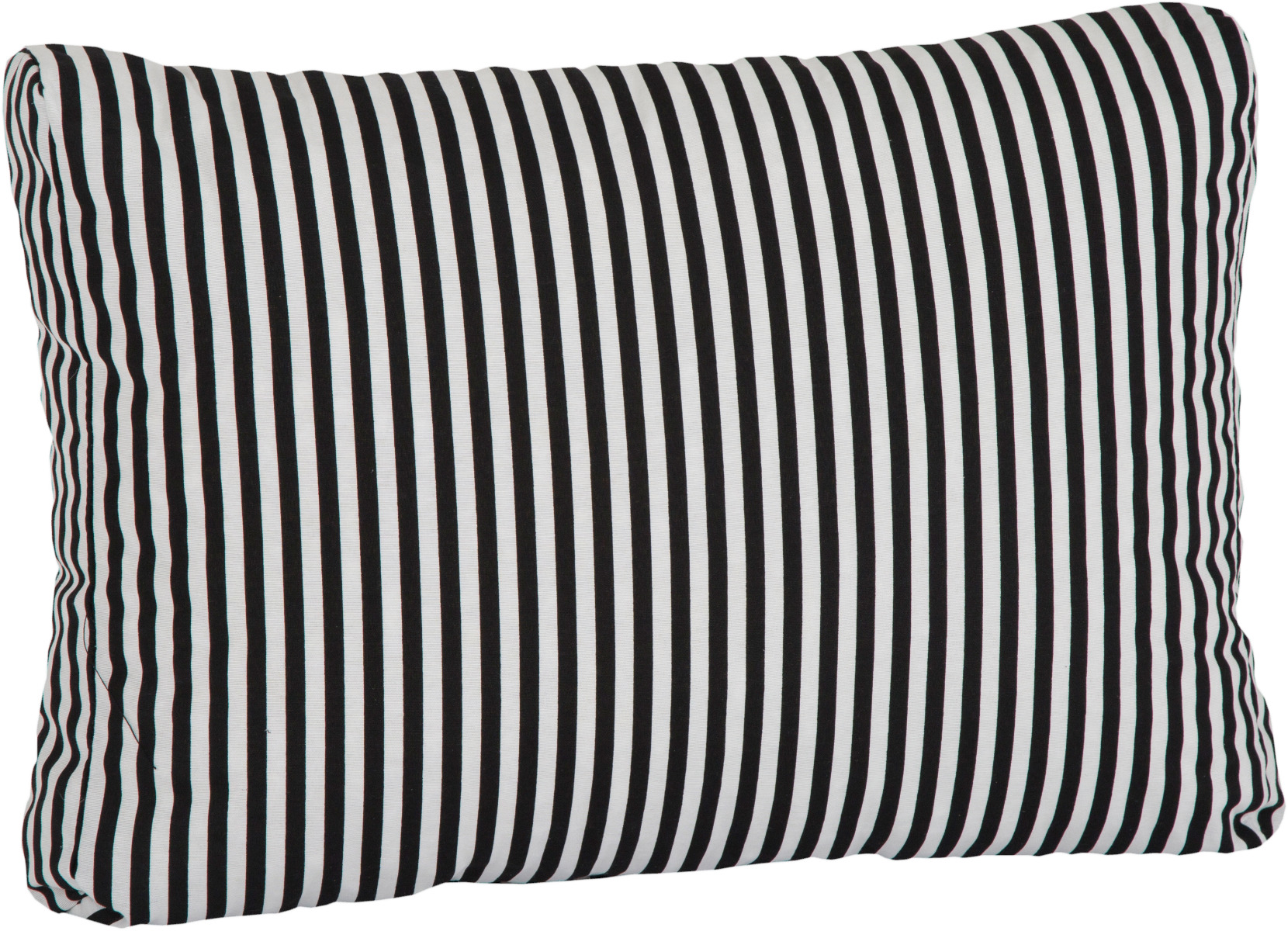 Skandinavischer Streifen Lounge Rückenkissen für Rattan Gartenmöbel 60 x 40 cm schwarz weiss