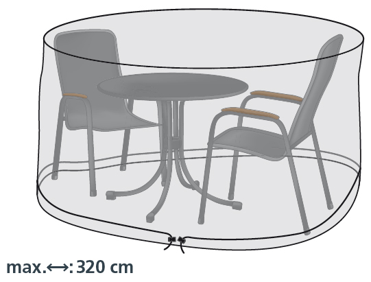 acamp® Abdeckhülle für Sitzgruppe rund ca. Ø 320x95cm