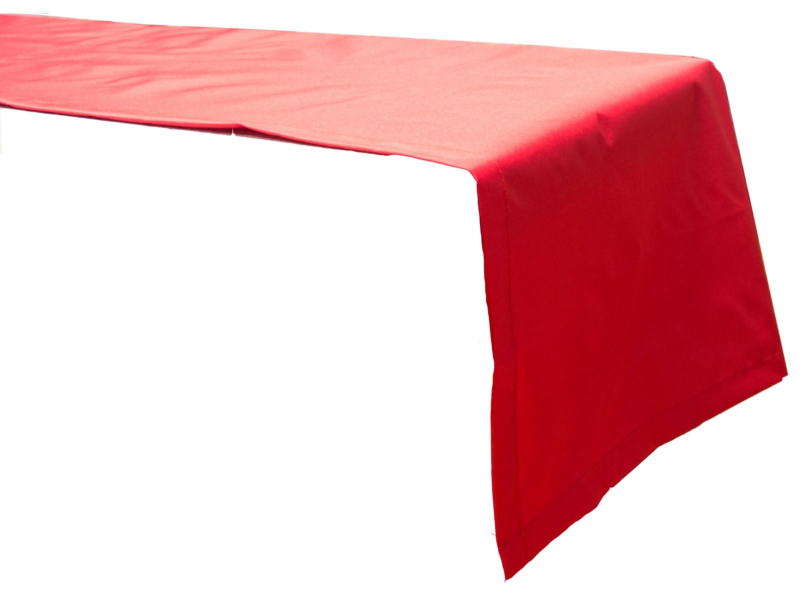 Tischläufer 120x45 cm wasserabweisend 100% Polyester in rot