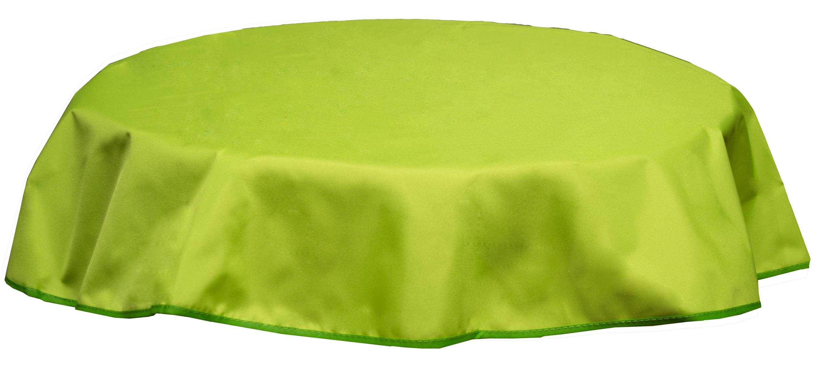 Runde Tischdecke 160cm wasserabweisend 100% Polyester in hellgrün
