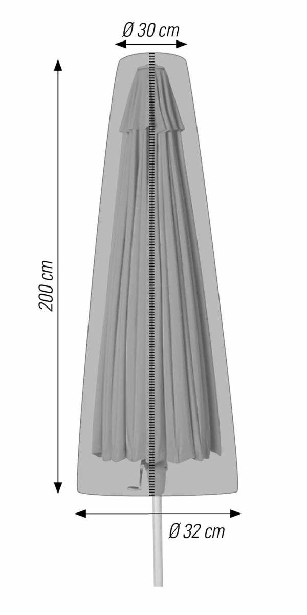 Schutzhülle für Sonnenschirme bis 400 cm anthrazit acamp cappa Typ 57712