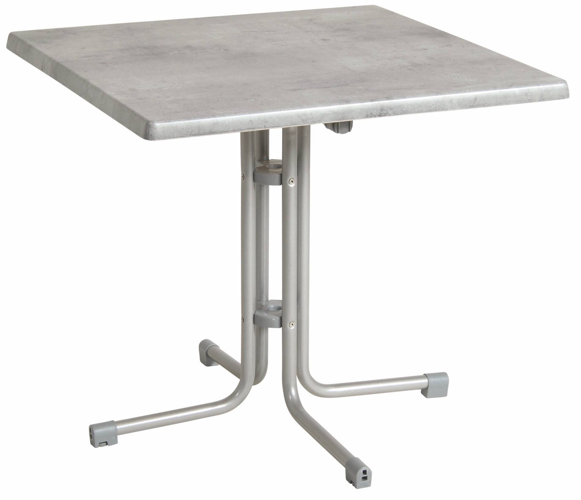 Bistrotisch 56683 acamp piazza 70x70cm in platin cemento grigio Tischplatte Topalit